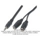 Cable Audio Stereo plug 3.5 mm a jack dual 3.5 mm, 1.8m